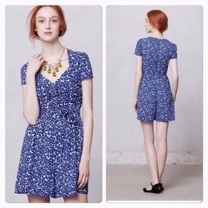 Anthropologie Leifsnotes Drafted Petals Romper